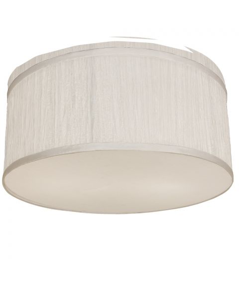 Bendir taklampe med rysjer, diameter 38 cm, Hvit