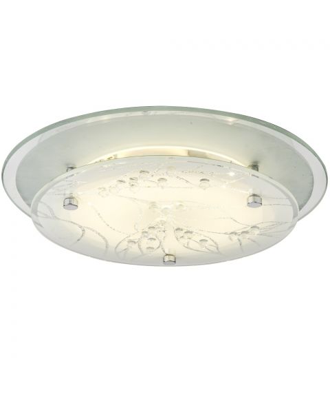 Denise plafond, LED 620lm 3000K, diameter 25 cm, Hvit / Krom