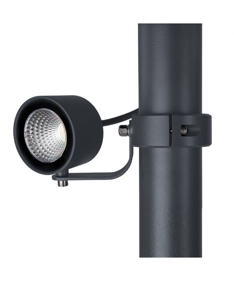 Moss 6732 spot for stolpe med diameter 5 cm, 4W dimbar LED 3000K 389lm, Grafitt, diameter 7 cm