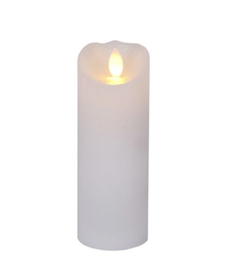 Glow LED kubbelys, høyde 15 cm, med timer, Hvit voks