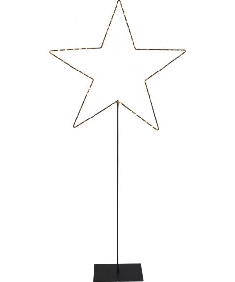Mira stjerne på fot, høyde 100 cm, LED (x80), varmhvitt lys