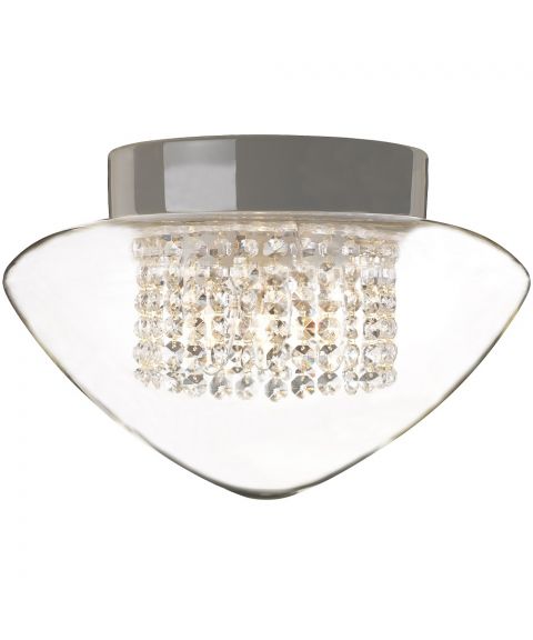 Contrast Edenryd Crystal taklampe E14 IP44, diameter 32 cm, Klart glass