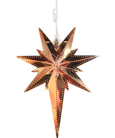 Metallstjerne Betlehem, høyde 35 cm, Kobberfarget