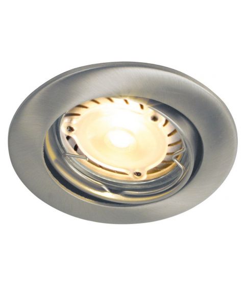 MixIt downlight for GU10, 25° tilt, Børstet stål