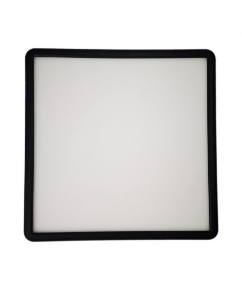 LED Ultra Square plafond 29x29 cm, 18W 3000K 1600lm, Stepdim, IP54, Sort