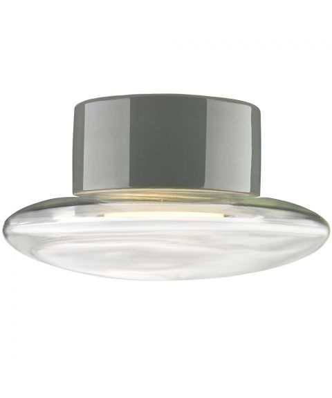 Aton Cairo taklampe IP44, diameter 20 cm, Klart glass