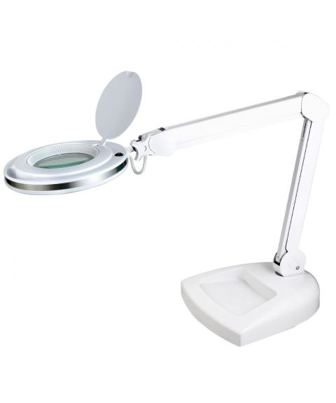 Magni bordlampe, forstørrelse, Hvit