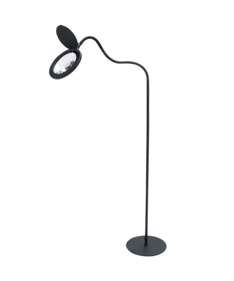 Magni gulvlampe, forstørrelse, høyde 130 cm, 10W LED, Sort