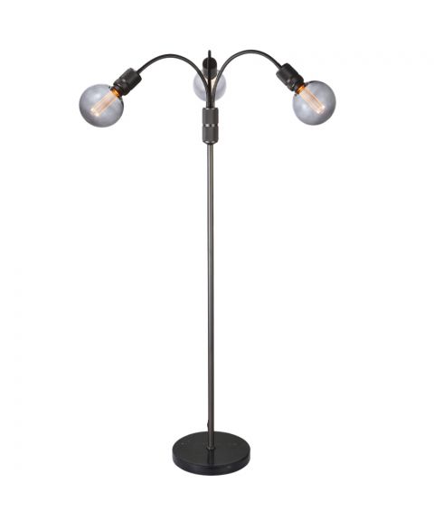 Halo 3 gulvlampe, høyde 140 cm, Gun Black / Marmor fot