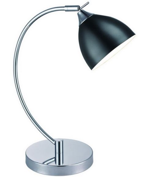 Bellevue bordlampe med ledningsbryter, Krom / Sort (begrenset antall)