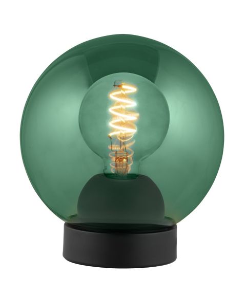 Bubbles bordlampe, høyde 20 cm, Grønn / Sort
