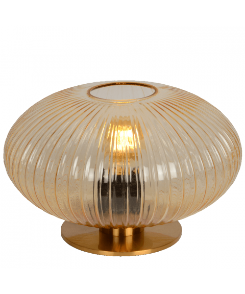 Virgil bordlampe, diameter 30 cm, Ravfarget glass