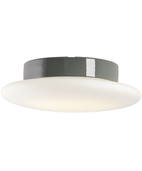 Cairo taklampe IP44, diameter 30 cm, dimbar LED 3000K, Matt opalhvitt glass