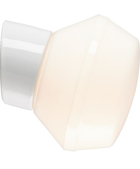 Classic Ifökuppel vegglampe, diameter 17 cm, dimbar 8W LED 800lm 3000K, Blankt opalhvitt glass