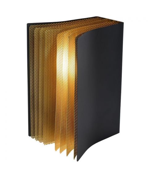 Livret bordlampe, høyde 22 cm, Sort/Gull