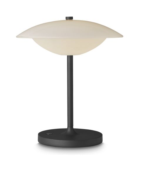 Baroni Move oppladbar bordlampe, høyde 26 cm, Matt sort