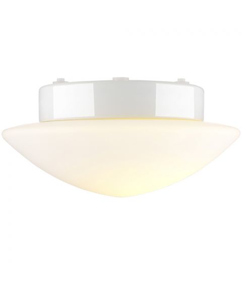 Contrast Solhem Badstu taklampe E27 IP44, diameter 29 cm, Matt opalhvitt glass