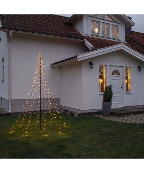 Spiky juletre i metall LED (x420) 235 cm
