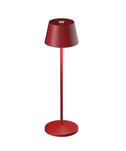 Modi oppladbar bordlampe, 150lm, høyde 36 cm, Rød