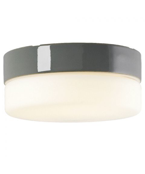 Opus 200/100 taklampe, dimbar 12W LED 1300lm 2700K IP44, Matt opalhvitt glass