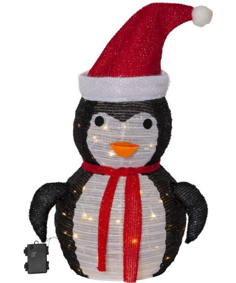 Tecidy pingvin 70 cm, for for batteri, med timer