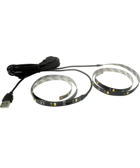 TV LED-strip for USB-tilkobling, 2 x 50 cm, varmhvit