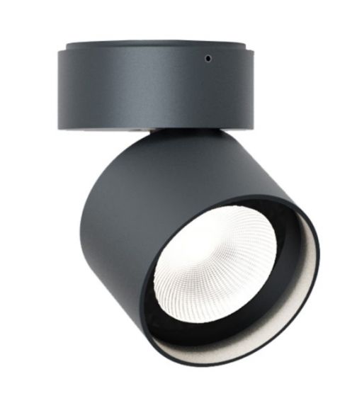 Pro R taklampe med justerbar spot, dimbar LED 3000K 1150lm, Antrasitt (RAL7016)