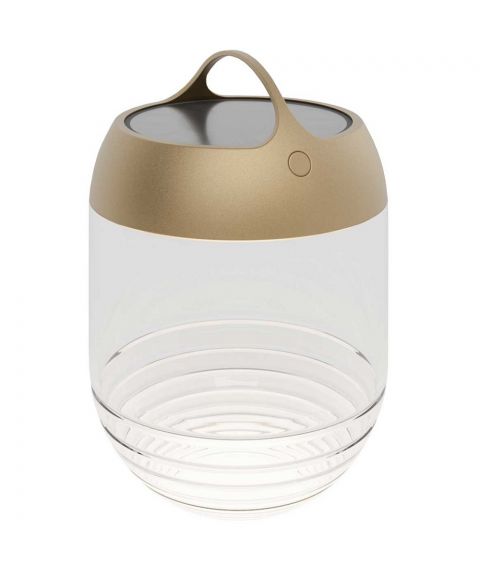 Aqu M IP65 oppladbar bordlampe med solcelle, LED 2700K 75lm