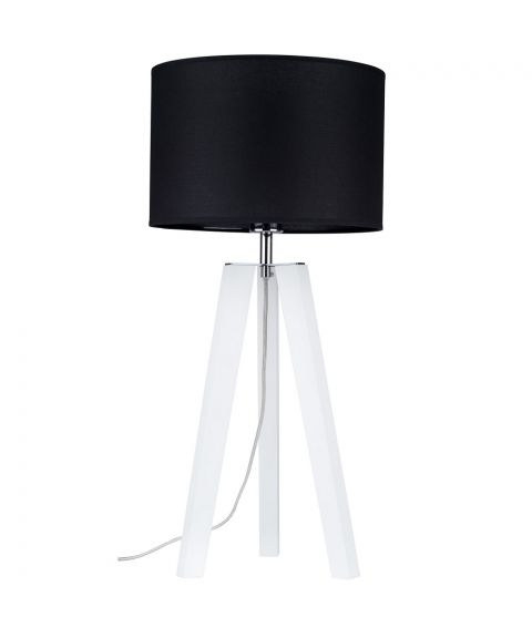 Lotta bordlampe, høyde 65 cm, Hvit / Sort tekstil (begrenset antall)