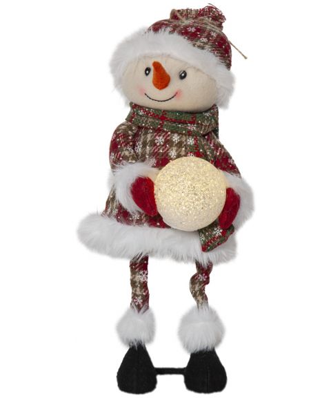 Joylight snømann med snøball, høyde 40 cm, for batteri