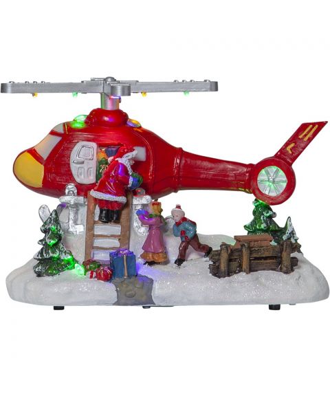 Merryville nisse/barn/helikopter, for batteri, med timer