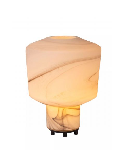 Alistair bordlampe, høyde 37 cm, Hvitmarmorert