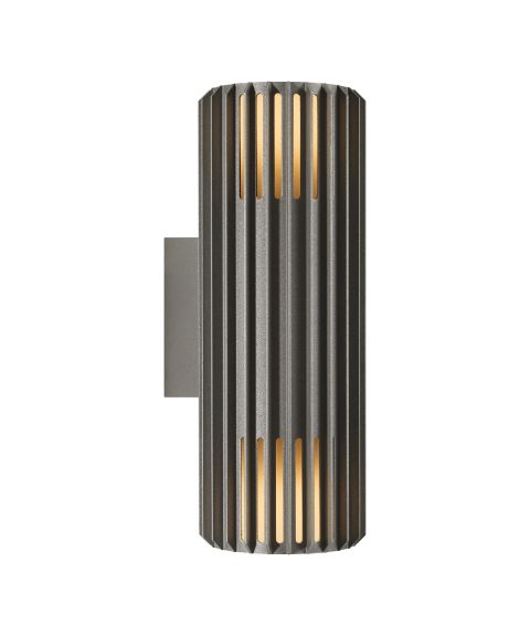 Aludra dobbel vegglampe, høyde 34 cm