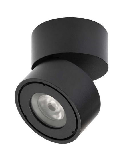 Easy spot W100 vegglampe/taklampe, IP54, 10W dimbar LED 3000K 643lm, Sort