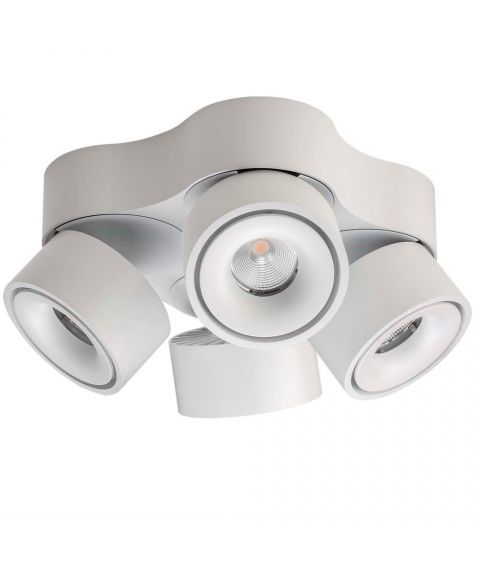 Easy takspot W4100, ledningsuttak, dimbar LED 2700K 2922lm, Hvit