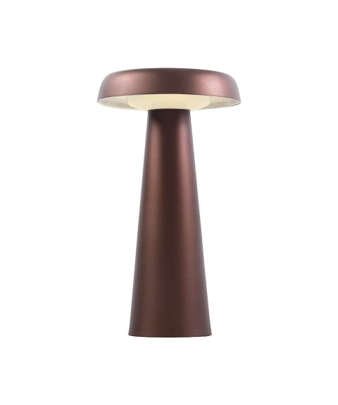 Arcello oppladbar bordlampe, høyde 25 cm, Rødbrun