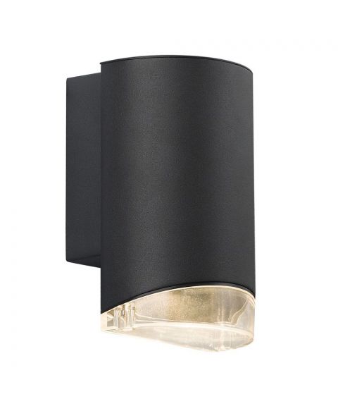 Arn vegglampe for GU10, høyde 17 cm, Sort