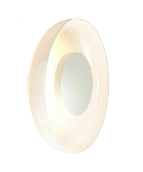 Aura Plus vegglampe, diameter 25 cm, dimbar LED 2700K 470lm, Hvit