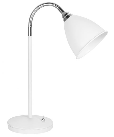 Smögen bordlampe med bryter, høyde 45 cm, Hvit