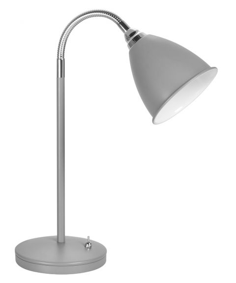 Smögen bordlampe med bryter, høyde 45 cm, Grå