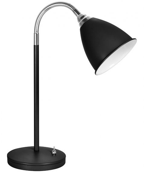 Smögen bordlampe med bryter, høyde 45 cm, Sort