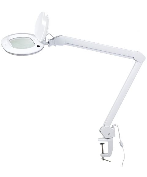 Tibro lupelampe med bordfeste, 12W LED 3000K 1140lm, 120 cm, med dimmer