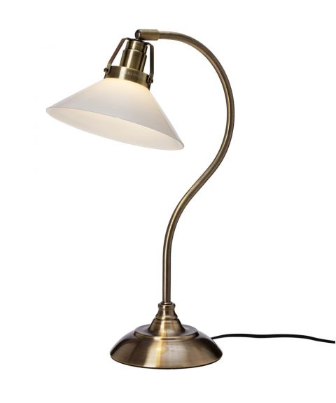 Skomakare bordlampe, høyde 47 cm, Antikk / Opal