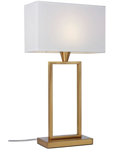 Kensington bordlampe, høyde 51 cm, Messingfarget