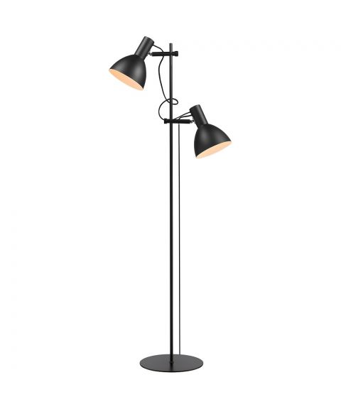 Baltimore dobbel gulvlampe, høyde 150 cm, Sort