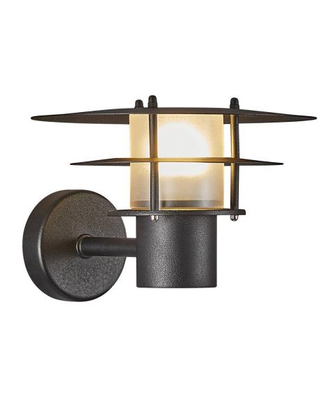 Bastia 24 vegglampe, høyde 17 cm, Sort