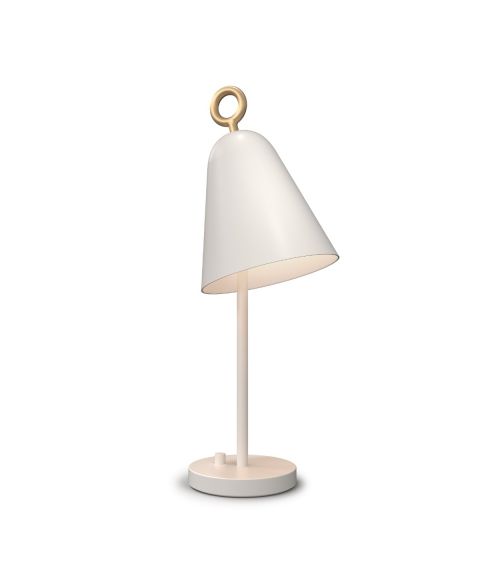 Bella bordlampe, høyde 58 cm, Antikk hvit