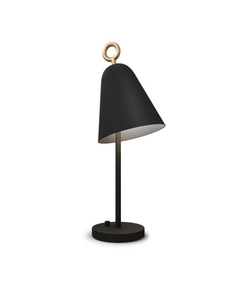 Bella bordlampe, høyde 58 cm, Matt sort