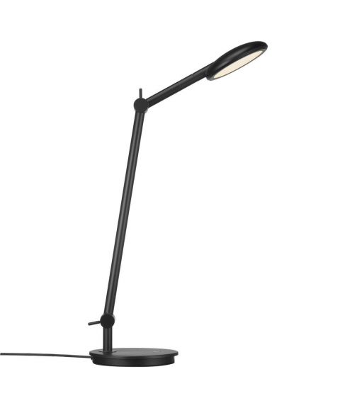 Bend bordlampe 5W dimbar LED 2700K 410lm, USB lader, høyde 45 cm, Sort