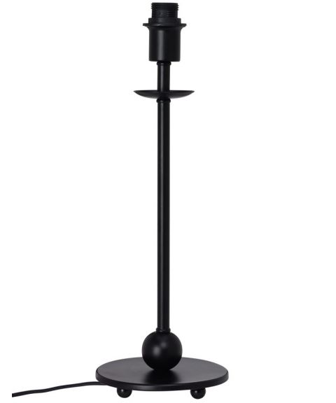 Lampefot BF3041SV for tekstilskjerm, høyde 38 cm (u/skjerm), Sort